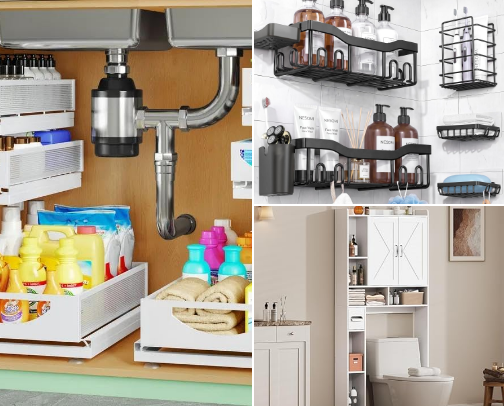 Bathroom Organization cover photo collage