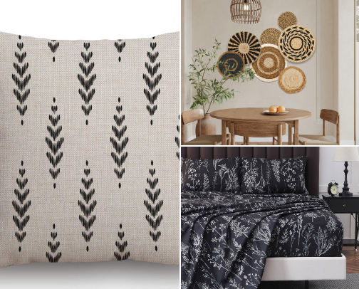 Warm, Textured & Timeless: Boho Decor Picks cover photo collage