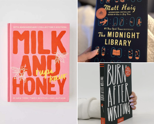 Bestselling poetry collections, book lover gifts, journal recommendations. 📚✨ cover photo collage