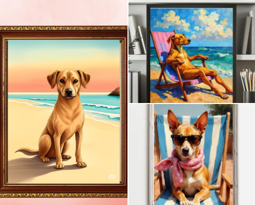 My favorite Potcake Dog Art & Apparel cover photo collage