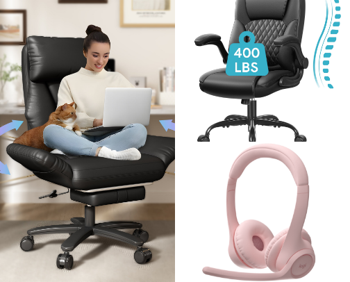 WFH essentials! 🎧 cover photo collage