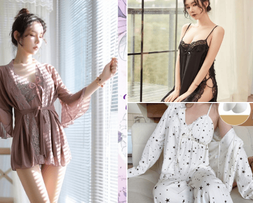 women's pajamas cover photo collage