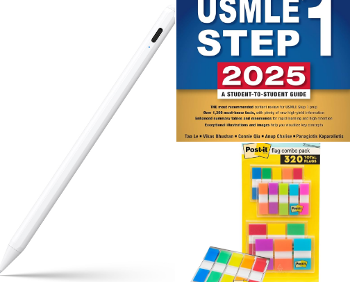 Med School Study Essentials📚🤍 cover photo collage