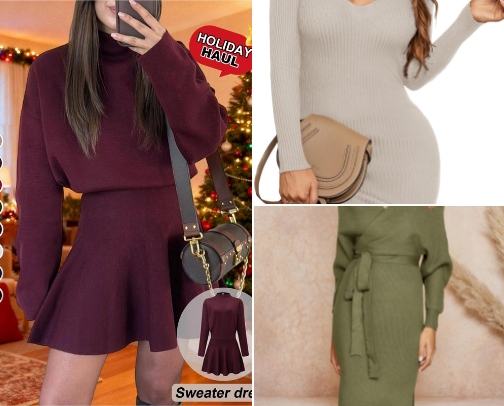 Beautiful Winter dresses cover photo collage