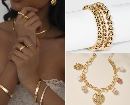 My golden jewelry box 💛🌟 cover photo collage