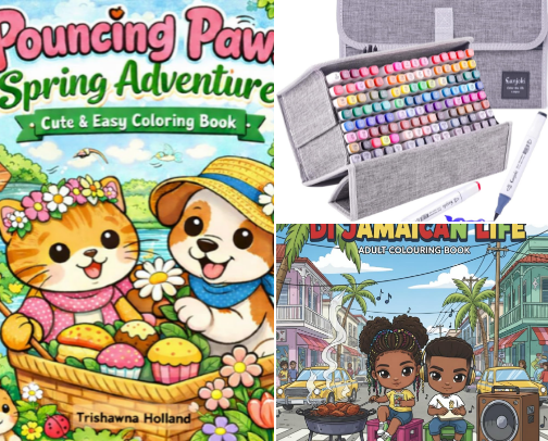 Color & Unwind – A Grown-Up Therapeutic Creative Escape 📚 cover photo collage