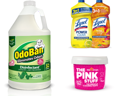 My favorite cleaning products cover photo collage