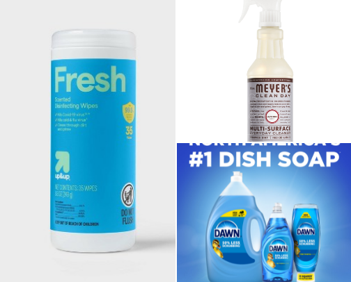 Cleaning supplies I recommend/actually use cover photo collage