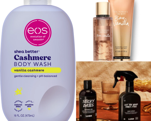 How to smell like an angel🪽(shower& fragrance products) cover photo collage