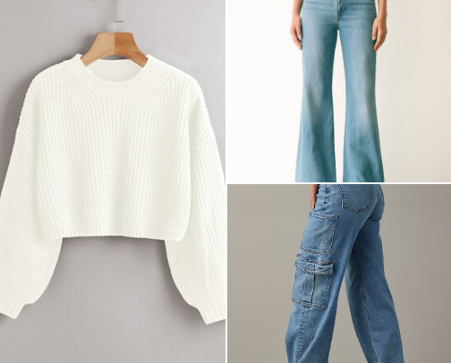 Crop Sweaters /Shein cover photo collage