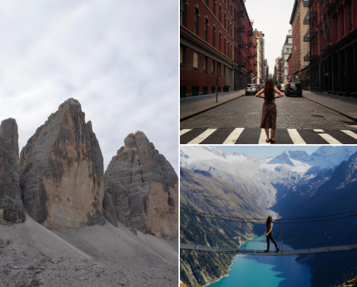 Travel guides cover photo collage