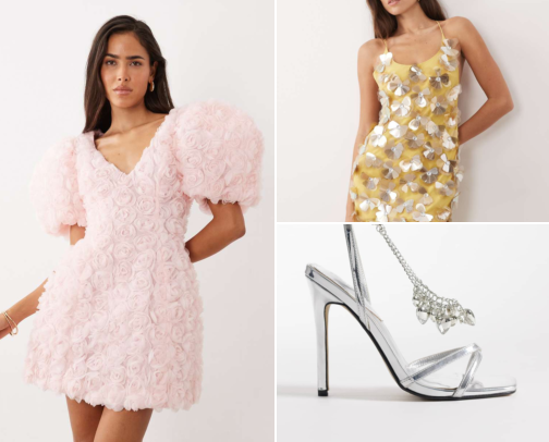ASOS Party Finds: Sequins, Puff Sleeves & Statement Accessories cover photo collage