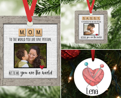 Personalized Christmas Ornaments cover photo collage
