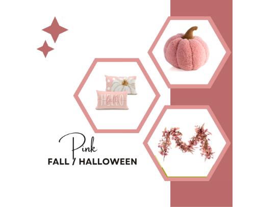 Pretty in Pink Fall/Halloween Decor cover photo collage