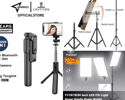 Perlengkapan ngonten cover photo collage