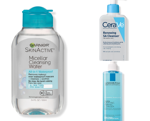 SKINCARE: bumpy and oily acne-prone skin cover photo collage