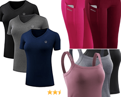 Woman workout, gym wear. cover photo collage