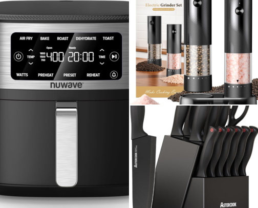 Kitchen accessories cover photo collage