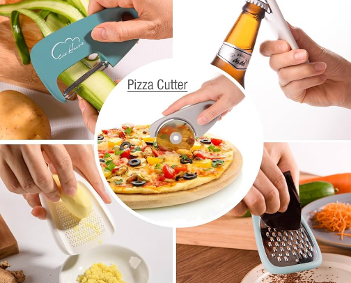 Space-Saving Kitchen Essentials: Collapsible & Foldable Tools for Small Kitchens [Declutter & Cook Smarter] cover photo collage