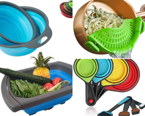 Space-Saving Kitchen Essentials: Collapsible & Foldable Tools for Small Kitchens cover photo collage