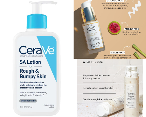 My Keratosis skincare routine cover photo collage