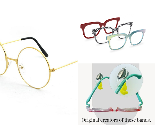 Eyes on glasses cover photo collage