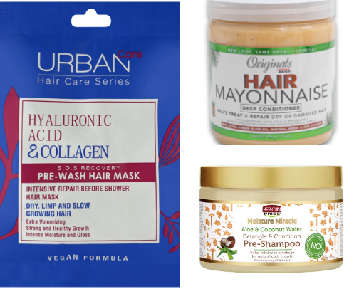 Curly hair products cover photo collage