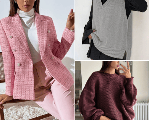 Sweaters / Blazers cover photo collage