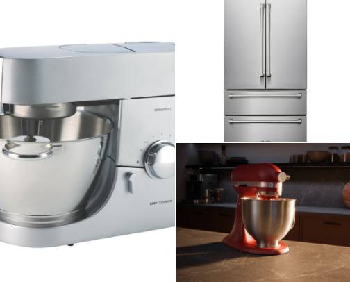 Kitchen appliances cover photo collage