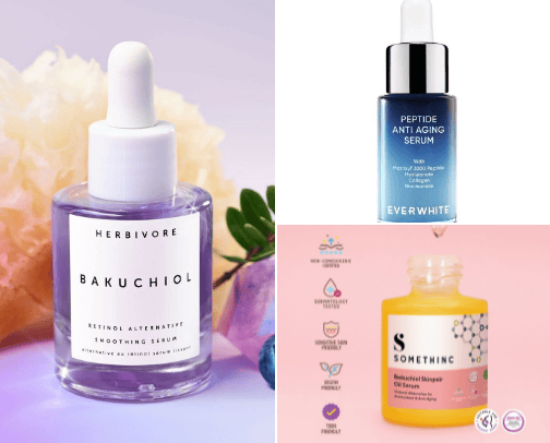 skincare for anti-aging and wrinkles cover photo collage