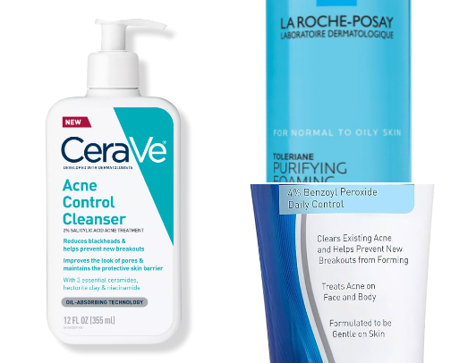 Skincare routine for acne prone skin🩵🫧 cover photo collage