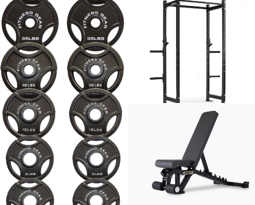 Home gym equipment cover photo collage