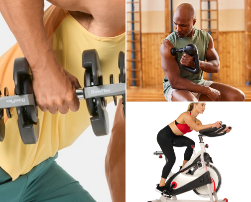 home fitness / wellness gear cover photo collage