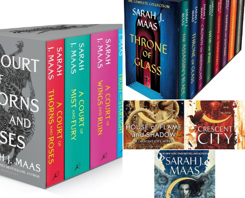 Sarah J. Mass Edition cover photo collage