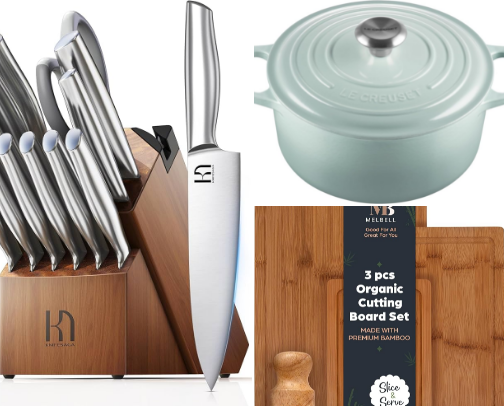 My ESSENTIALS to prepare delicious meals 🔪⏲️ cover photo collage
