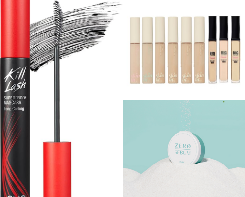 everyday makeup essentials🤞 cover photo collage