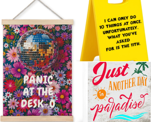 Funny Things to add to your office or workspace cover photo collage