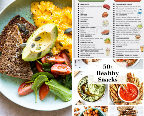 Supper Healthy food🥑🍕 cover photo collage
