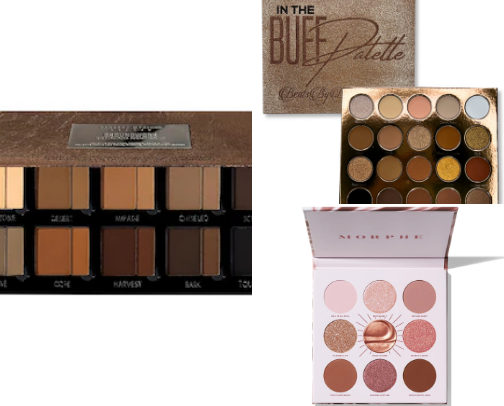 Eyeshadow palletes cover photo collage