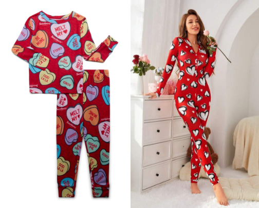 Valentine's Day Pajamas cover photo collage