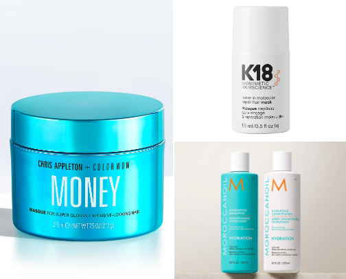 Hair products (for oily and/or frizzy hair) cover photo collage