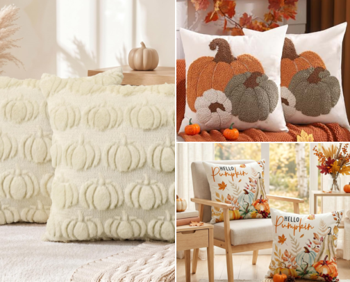 Cozy Fall Pillow cover photo collage