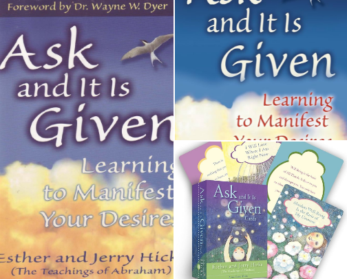 Ask and It Is Given: Learning to Manifest Your Desires reader set cover photo collage