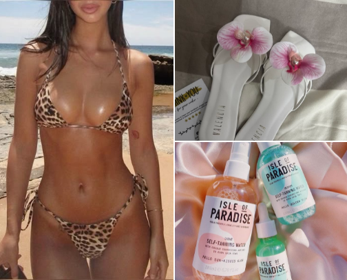 Summer Glow Essentials👙🏝️ cover photo collage