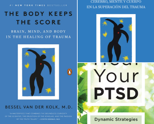 The Body Keeps the Score: Brain, Mind, and Body in the Healing of Trauma cover photo collage