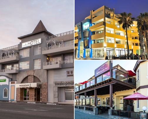 Hotels in Swakopmund Namibia cover photo collage