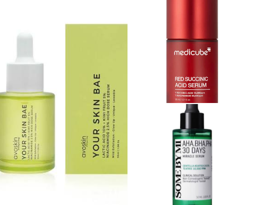 Best Exfoliating Serums for Clear & Glowing Skin ✨✨ cover photo collage