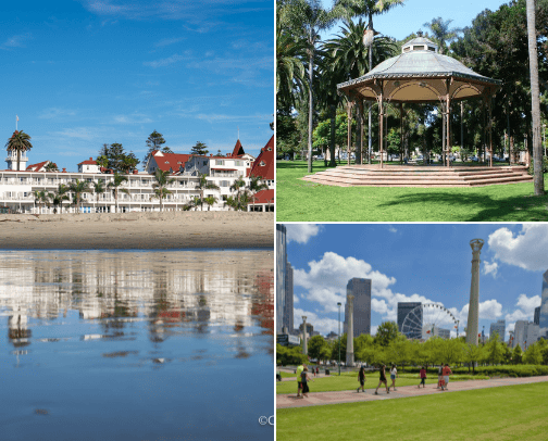 Kid friendly places in San Diego, CA. cover photo collage