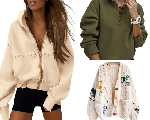 Comfy sweater, hoodies and cardigans cover photo collage