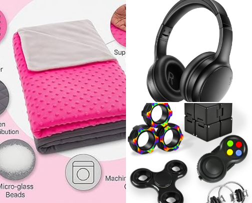 Sensory and Supportive Gadgets for Neurodivergent/Autistic Kids cover photo collage